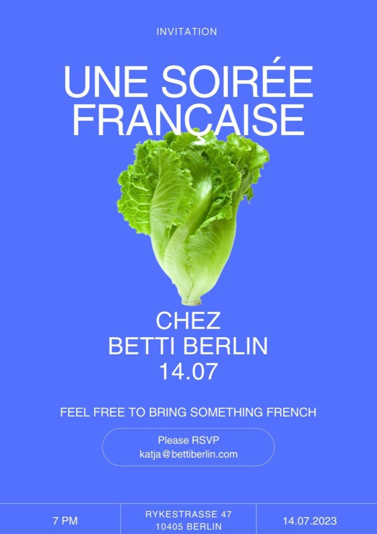 Une soirée francaise @Betti Berlin